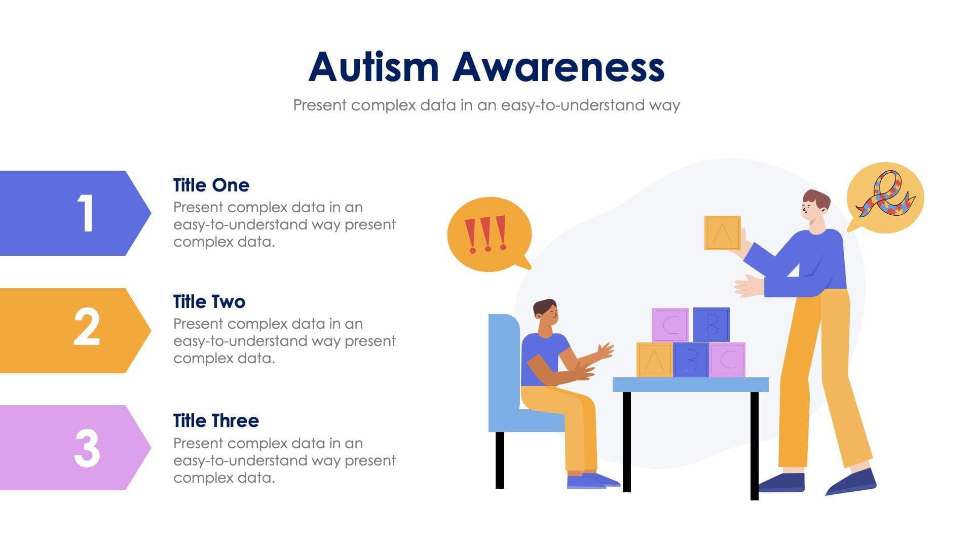 Autism Awareness Slide Infographic Template S08162204 | Infografolio