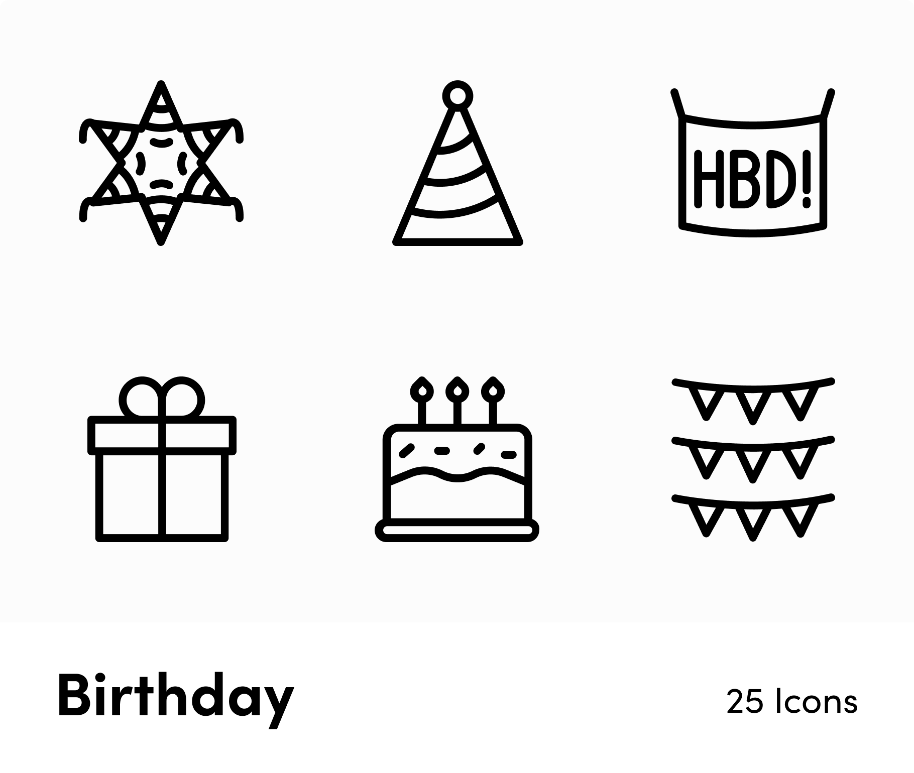 Birthday-Outline-Vector-Icons Icons Birthday Outline Vector Icons S12172101 powerpoint-template keynote-template google-slides-template infographic-template
