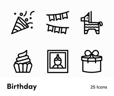 Birthday-Outline-Vector-Icons Icons Birthday Outline Vector Icons S12172102 powerpoint-template keynote-template google-slides-template infographic-template