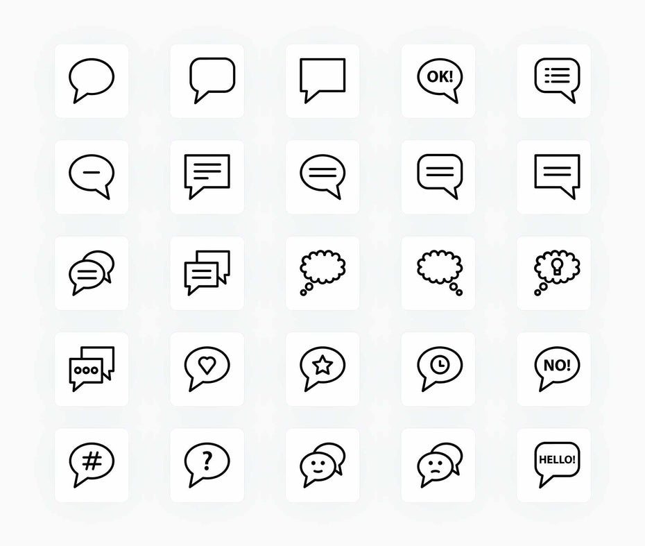 Bubbles and Speech-Outline-Vector-Icons Icons Bubbles and Speech Outline Vector Icons S12172101 powerpoint-template keynote-template google-slides-template infographic-template