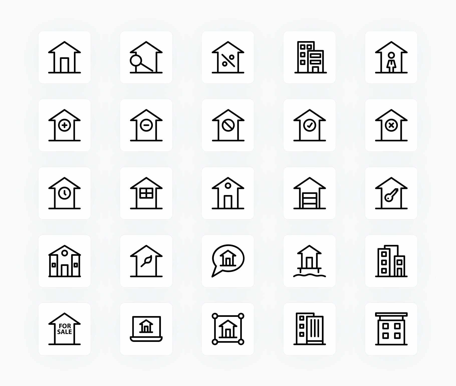 Building Houses and Real Estate-Outline-Vector-Icons Icons Building Houses and Real Estate Outline Vector Icons S12172101 powerpoint-template keynote-template google-slides-template infographic-template