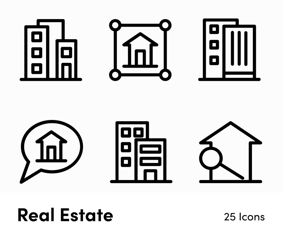 Building Houses and Real Estate-Outline-Vector-Icons Icons Building Houses and Real Estate Outline Vector Icons S12172101 powerpoint-template keynote-template google-slides-template infographic-template