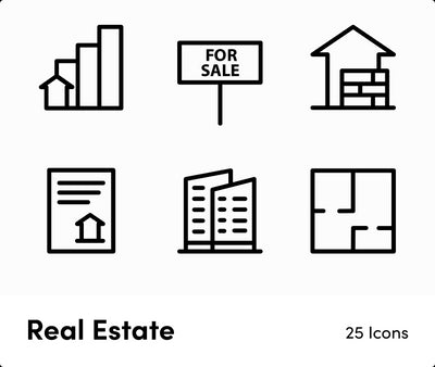 Building Houses and Real Estate-Outline-Vector-Icons Icons Building Houses and Real Estate Outline Vector Icons S12172102 powerpoint-template keynote-template google-slides-template infographic-template