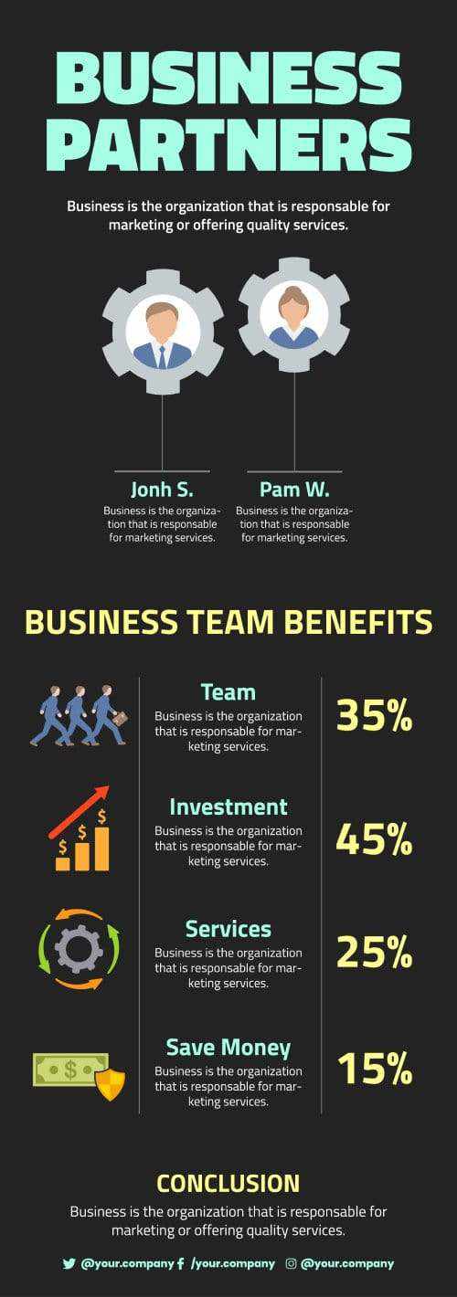 Business Partners Infographic Template | Infografolio