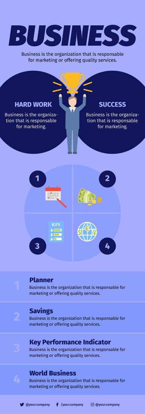 Violet Business Infographic Template | Infografolio