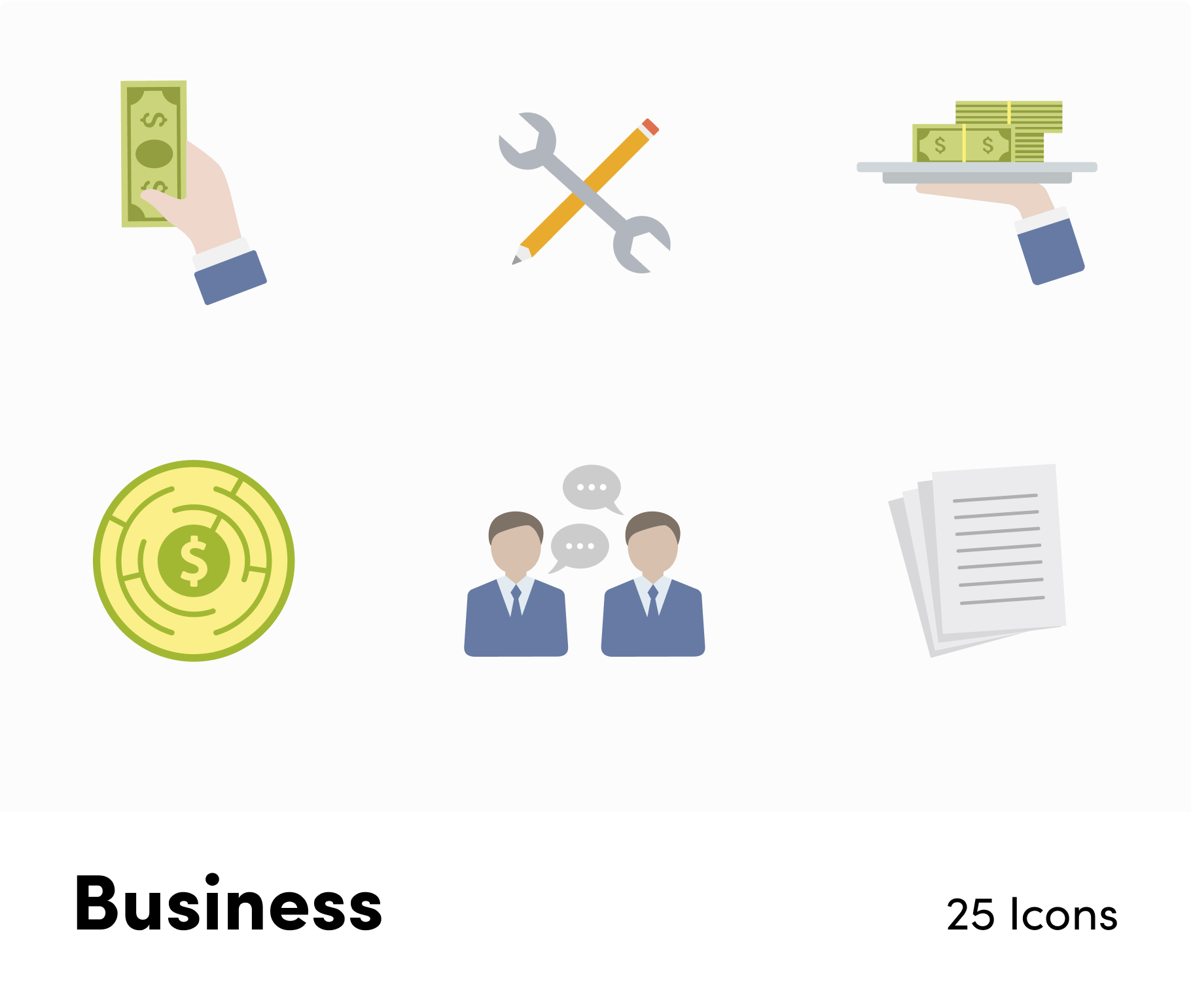 Business Flat Vector Icons S11262106-Icons-Business-Flat-Vector-Icons-Powerpoint-Keynote-Google-Slides-Adobe-Illustrator-Infografolio
