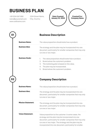 Business-Plan-Templates Documents Black and White Business Plan Template S01022301 powerpoint-template keynote-template google-slides-template infographic-template