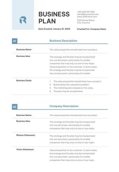 Business-Plan-Templates Documents Blue Business Plan Template S01022301 powerpoint-template keynote-template google-slides-template infographic-template