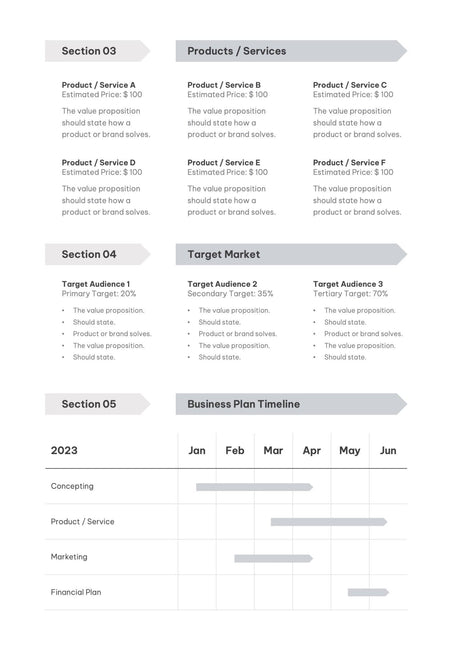 Business-Plan-Templates Documents Gray and Blue Light Business Plan Template S01022301 powerpoint-template keynote-template google-slides-template infographic-template