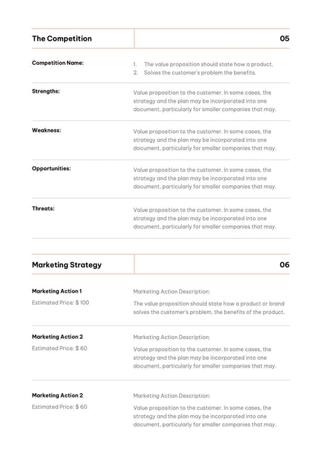 Business-Plan-Templates Documents Light Orange Business Plan Template S01022301 powerpoint-template keynote-template google-slides-template infographic-template