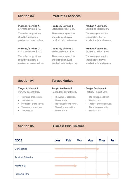 Business-Plan-Templates Documents Light Orange Business Plan Template S01022302 powerpoint-template keynote-template google-slides-template infographic-template