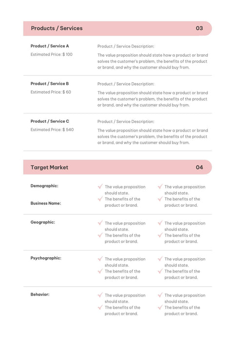 Business-Plan-Templates Documents Pink Business Plan Template S01022301 powerpoint-template keynote-template google-slides-template infographic-template