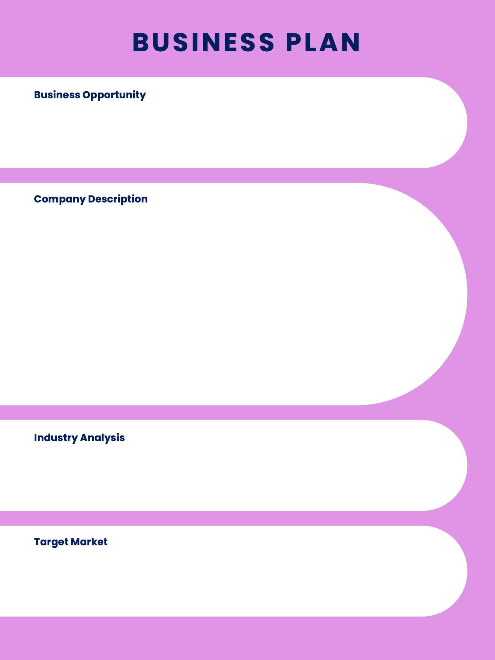 Business Plan Template S09082210 | Infografolio