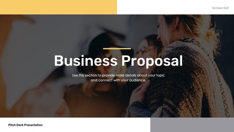 Business-Proposal-Deck Slides Black Medium Yellow Modern and Simple Presentation Business Proposal Template S10112201 powerpoint-template keynote-template google-slides-template infographic-template