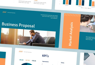 Business-Proposal-Deck Slides Orange Teal Blue Simple and Professional Presentation Business Proposal Template S10122201 powerpoint-template keynote-template google-slides-template infographic-template
