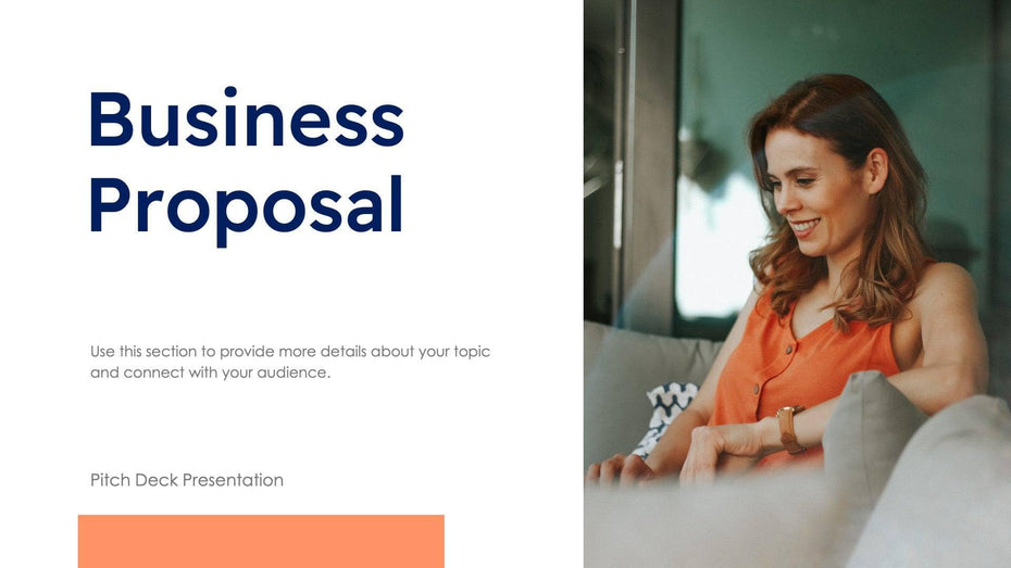 Business-Proposal-Deck Slides Royal Blue Light Orange Minimal and Simple Presentation Business Proposal Template S10072201 powerpoint-template keynote-template google-slides-template infographic-template
