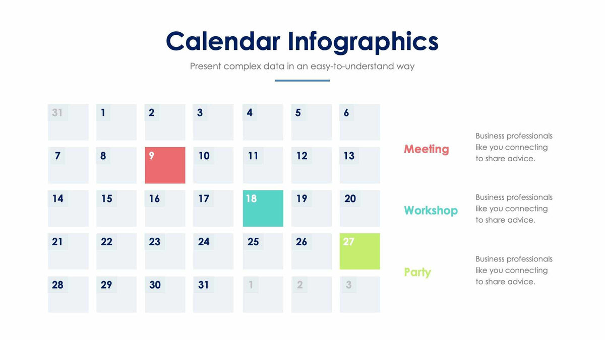 Calendar Slide Infographic Template S01142223 – Infografolio