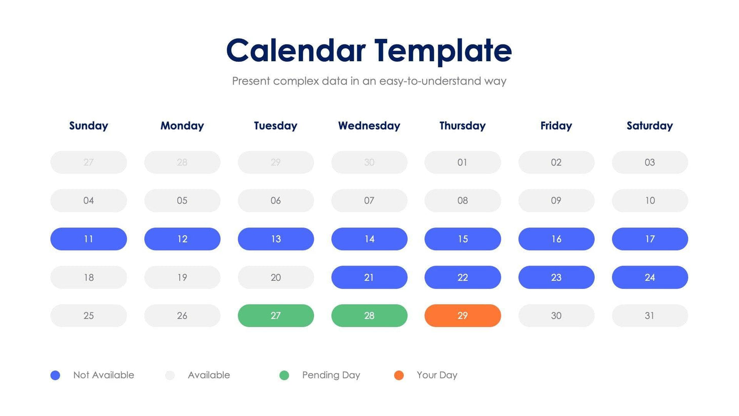 Calendar Slide Template S11012202 – Infografolio