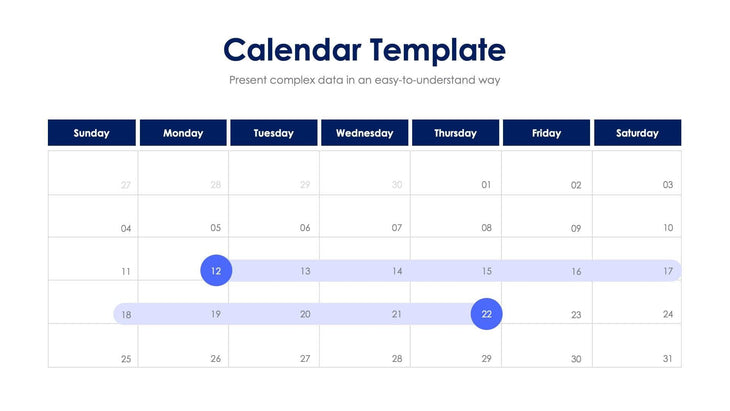 Calendar Slide Template S11012203 – Infografolio