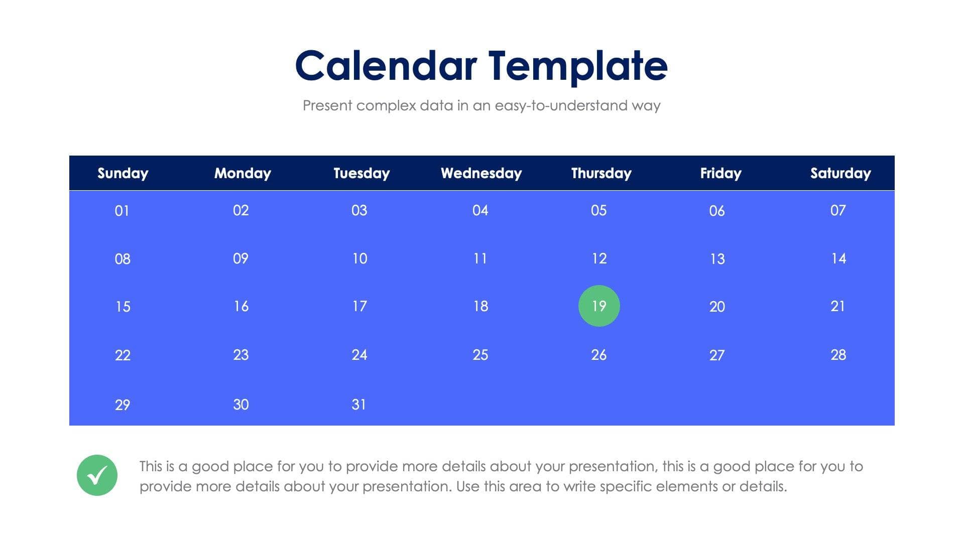 Calendar Slide Template S11012207 Infografolio