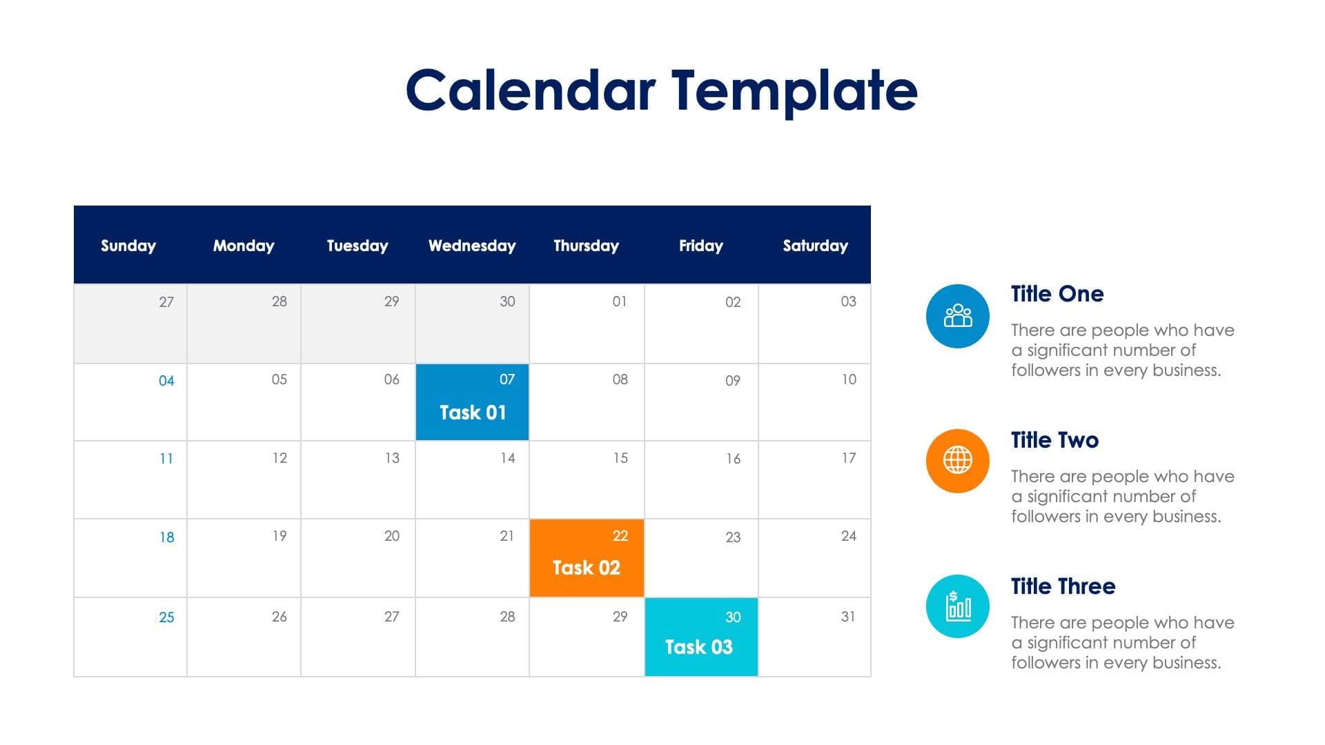 Calendar Slide Template S11012211 | Infografolio