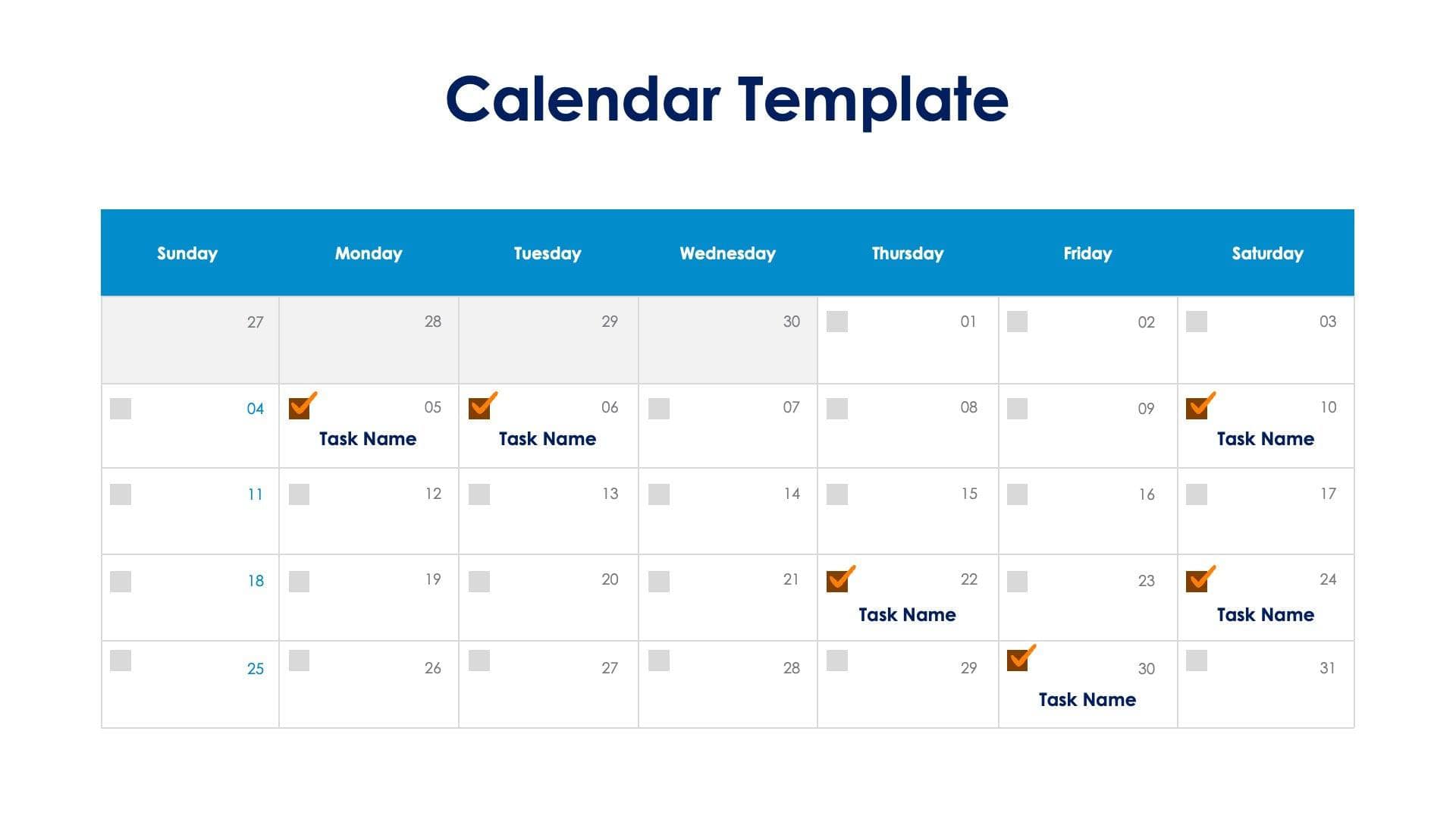 Calendar Slide Template S11012216 – Infografolio