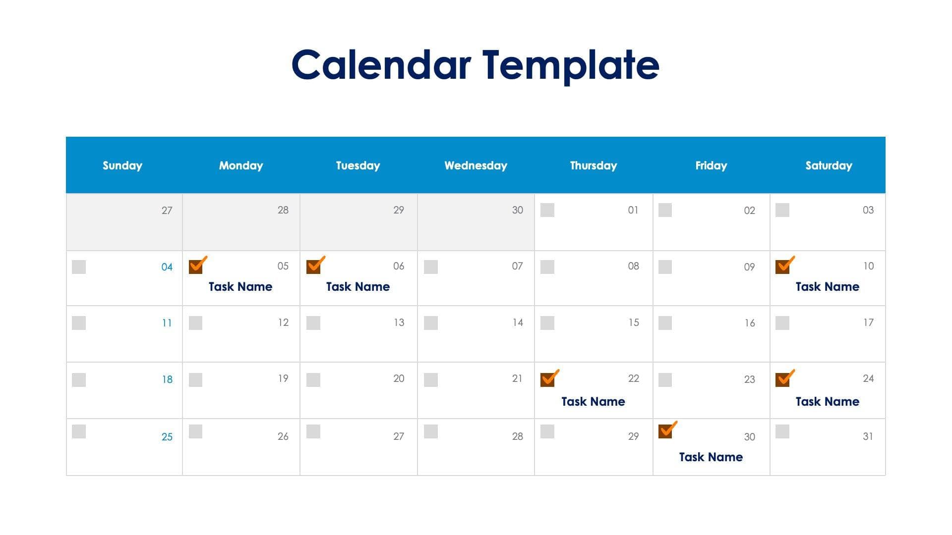 Calendar Slide Template S11012216 Infografolio