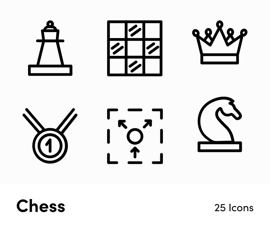 Chess-Outline-Vector-Icons Icons Chess Outline Vector Icons S12172101 powerpoint-template keynote-template google-slides-template infographic-template
