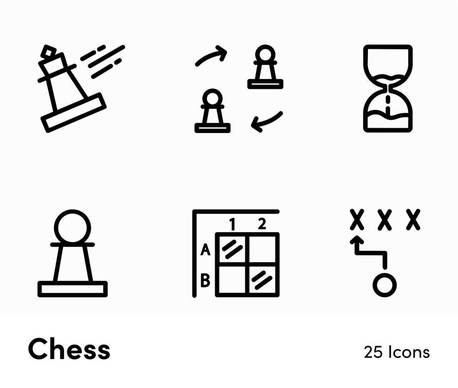 Chess-Outline-Vector-Icons Icons Chess Outline Vector Icons S12172102 powerpoint-template keynote-template google-slides-template infographic-template
