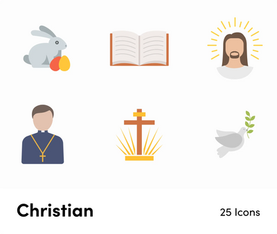 Christian-Flat-Vector-Icons Icons Christian Flat Vector Icons S02142203 powerpoint-template keynote-template google-slides-template infographic-template