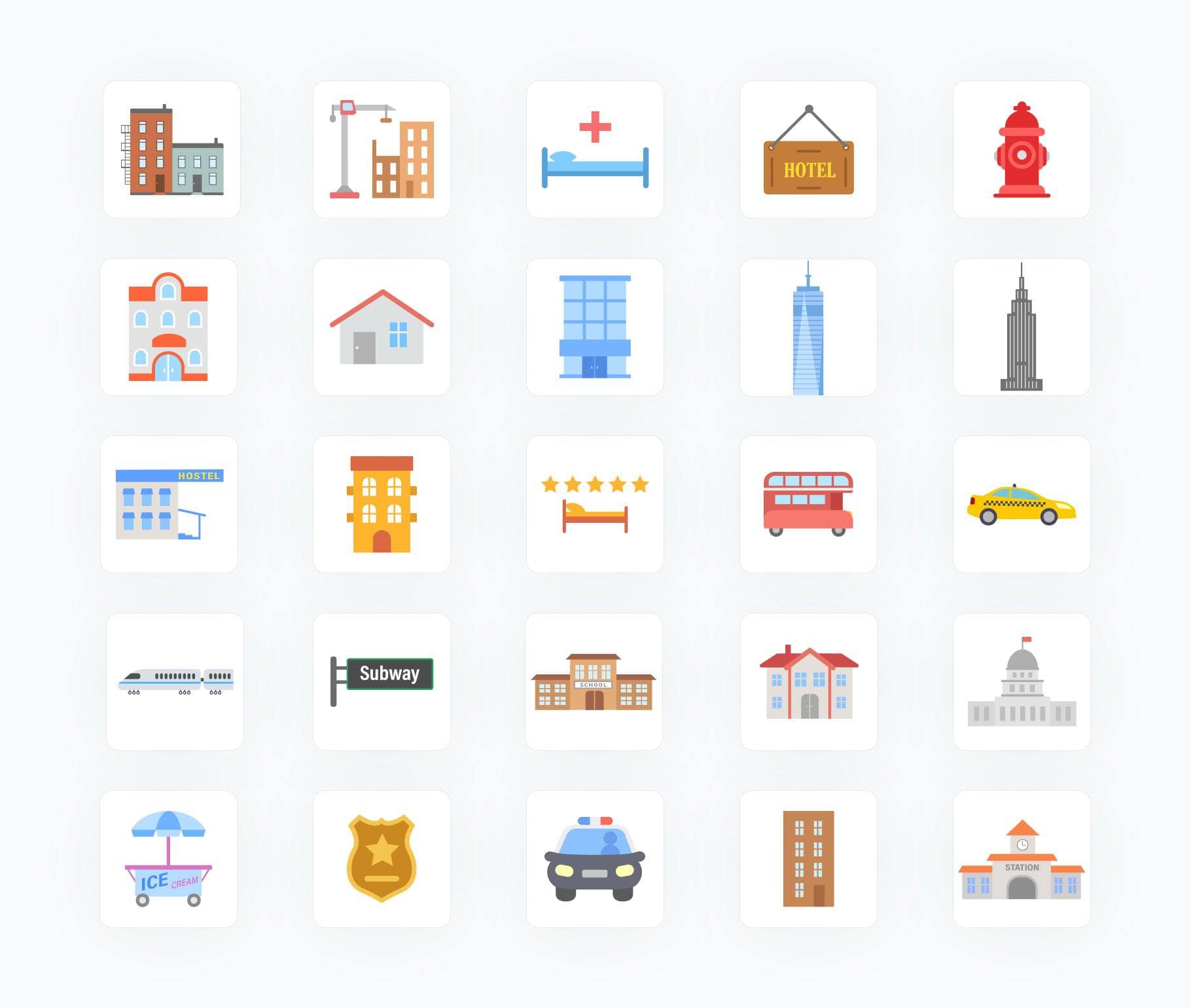 City-Flat-Vector-Icons Icons City Flat Vector Icons S02142203 powerpoint-template keynote-template google-slides-template infographic-template