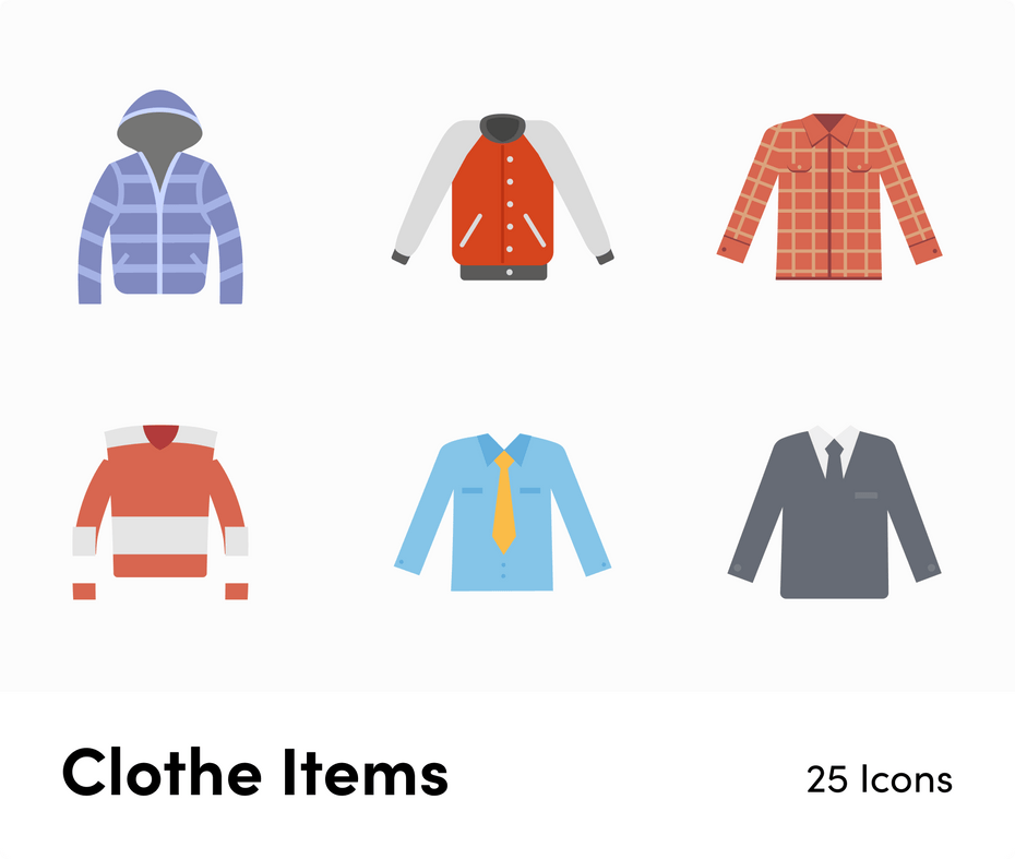 City-Flat-Vector-Icons Icons Clothe Items Flat Vector Icons S02142201 powerpoint-template keynote-template google-slides-template infographic-template