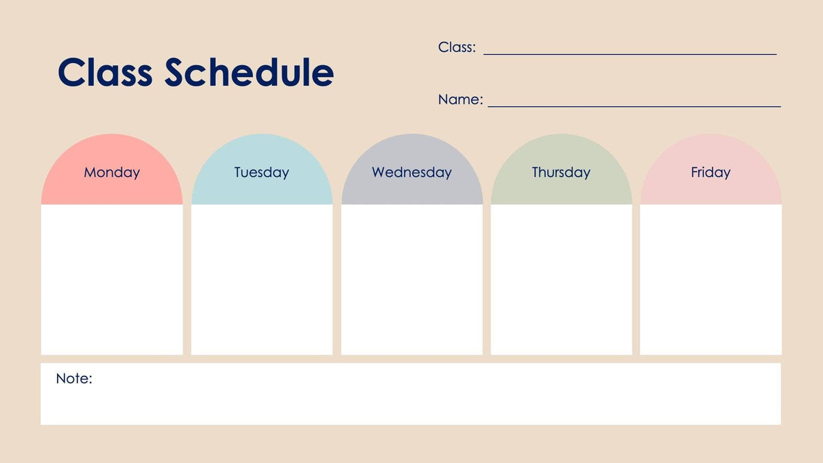 Class Schedule Slide Infographic Template S08112215 – Infografolio