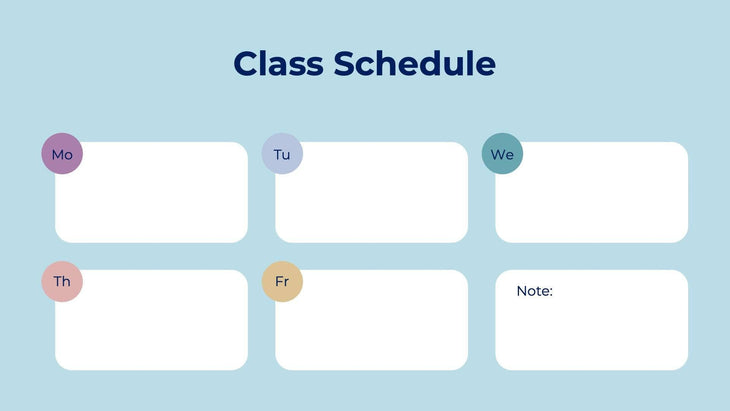 Class Schedule Slide Infographic Template S08112218 – Infografolio