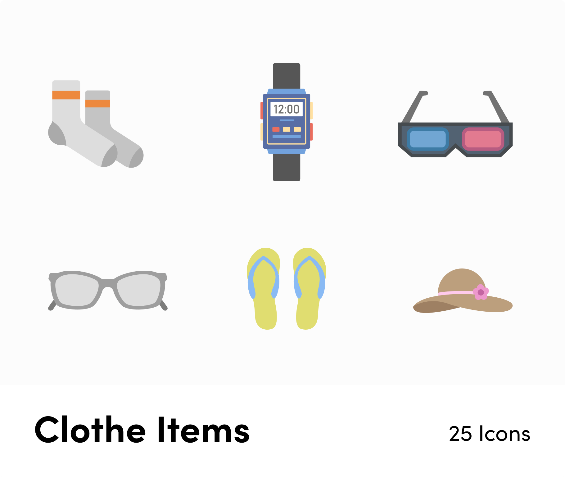 Clothe-Items-Flat-Vector-Icons Icons Clothe Items Flat Vector Icons S02142202 powerpoint-template keynote-template google-slides-template infographic-template