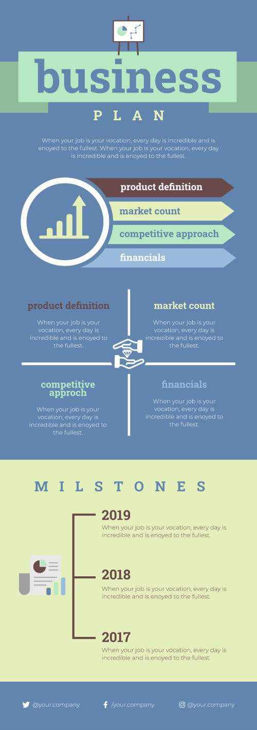 Green and Blue Business Company Overview Infographic Template ...