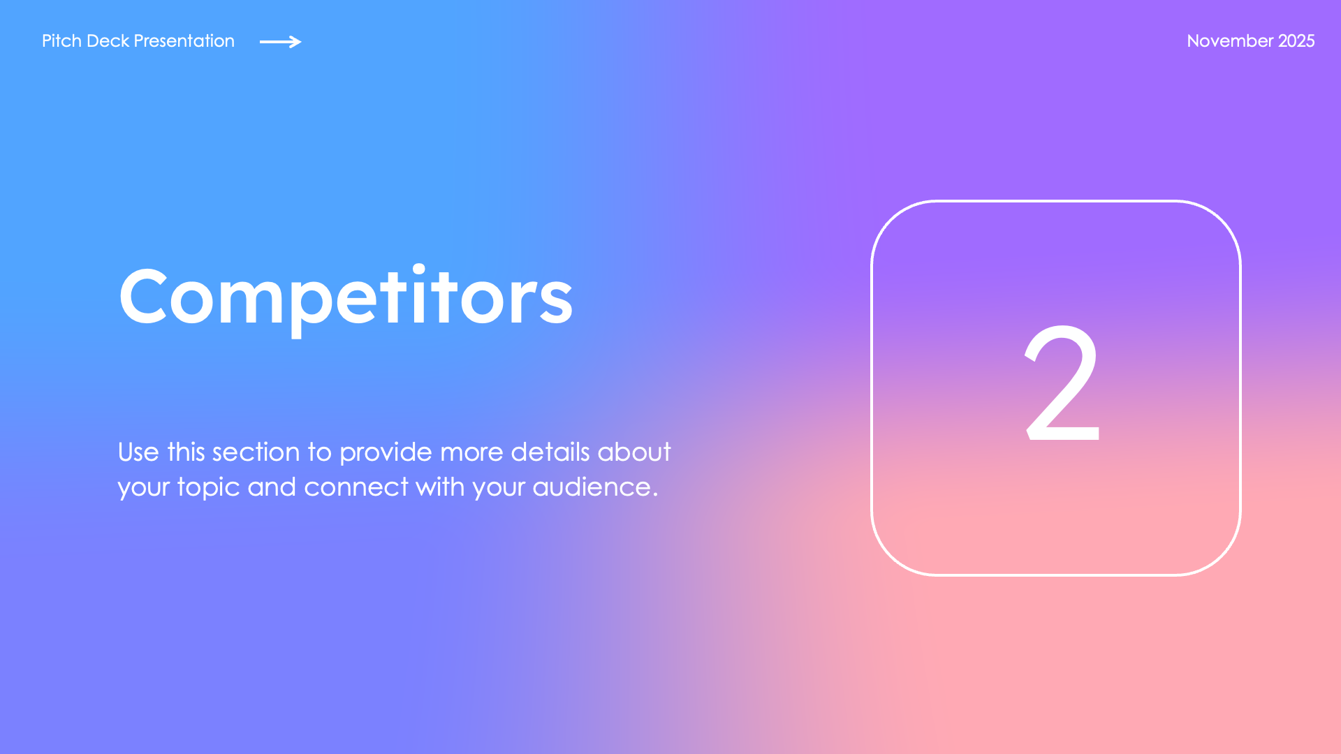 Competitors Slide Template S10132205 | Infografolio
