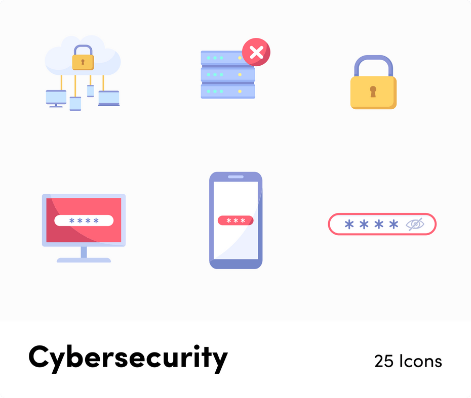 Cybersecurity Flat Vector Icons S11262102-Icons-Cybersecurity-Flat-Vector-Icons-Powerpoint-Keynote-Google-Slides-Adobe-Illustrator-Infografolio