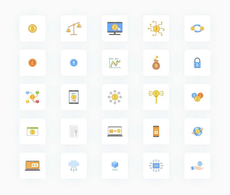 Cyptocurrency-Flat-Vector-Icons Icons Cyptocurrency Flat Vector Icons S11262101 powerpoint-template keynote-template google-slides-template infographic-template
