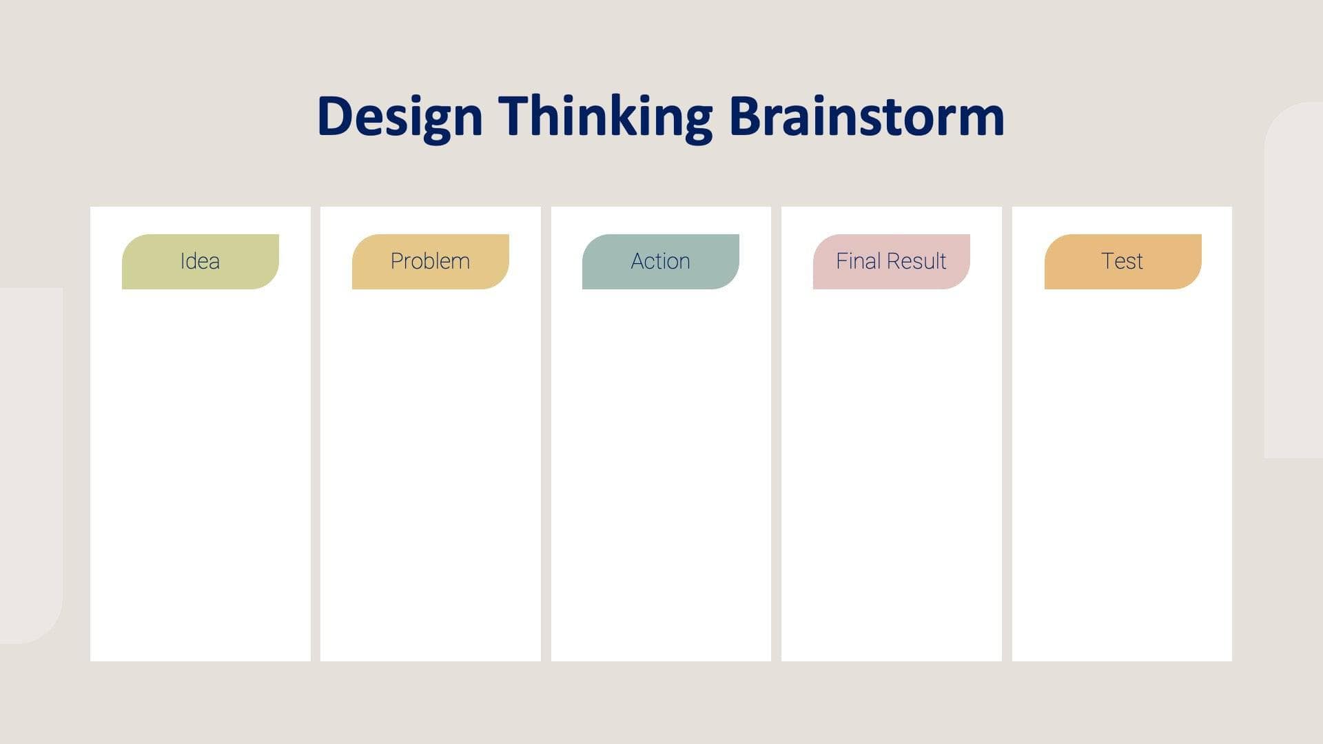 Design Thinking Brainstorm Slide Infographic Template S08122205