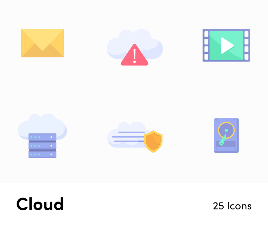 Digital-Marketing-Flat-Vector-Icons Icons Cloud Flat Vector Icons S04142201 powerpoint-template keynote-template google-slides-template infographic-template