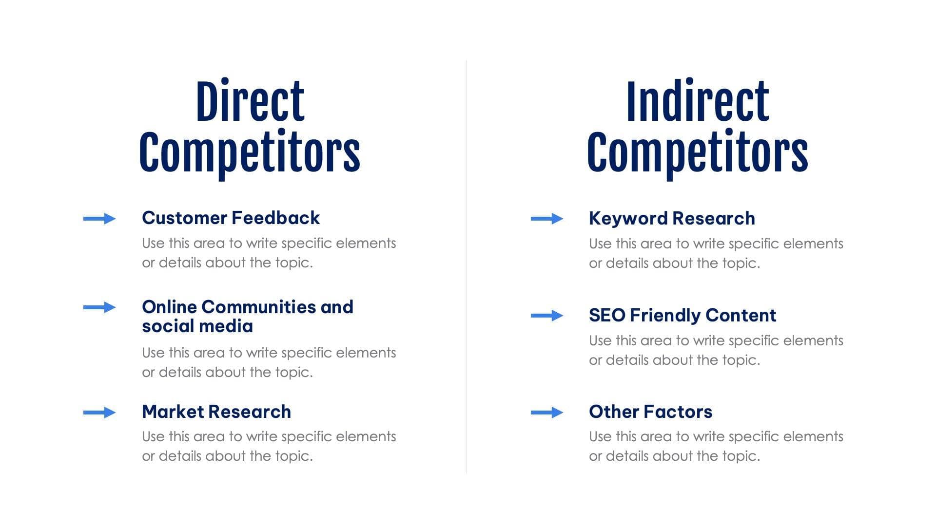 Direct and Indirect Competitors Slide Template S10172205 | Infografolio