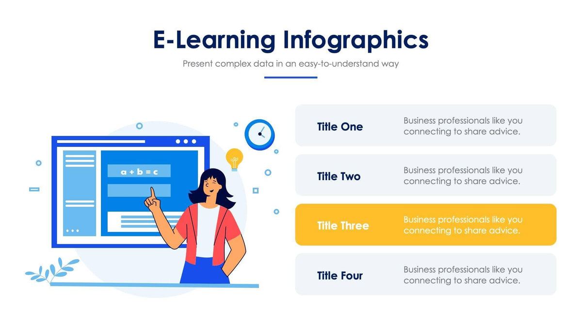 E-Learning Slide Infographic Template S04182215 – Infografolio