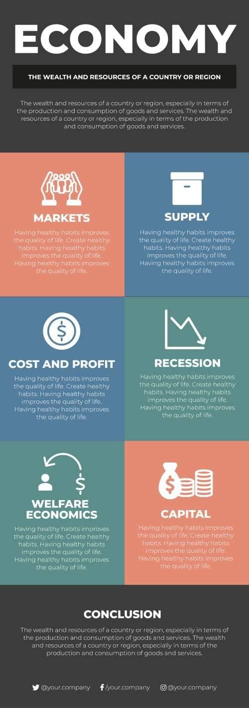 Dark Economy Infographic Template – Infografolio