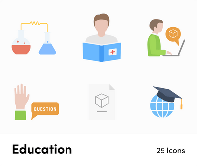 Education-Flat-Vector-Icons Icons Education Flat Vector Icons S01142204 powerpoint-template keynote-template google-slides-template infographic-template