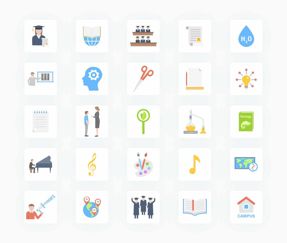 Education-Flat-Vector-Icons Icons Education Flat Vector Icons S01142207 powerpoint-template keynote-template google-slides-template infographic-template