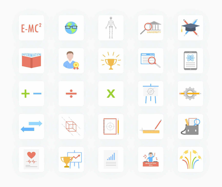 Education-Flat-Vector-Icons Icons Education Flat Vector Icons S01142209 powerpoint-template keynote-template google-slides-template infographic-template