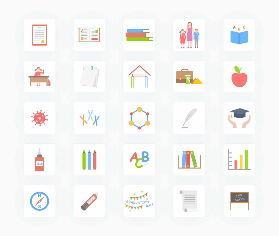 Education-Flat-Vector-Icons Icons Education Flat Vector Icons S01142214 powerpoint-template keynote-template google-slides-template infographic-template