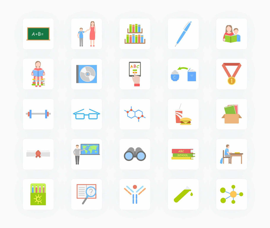 Education-Flat-Vector-Icons Icons Education Flat Vector Icons S01142216 powerpoint-template keynote-template google-slides-template infographic-template