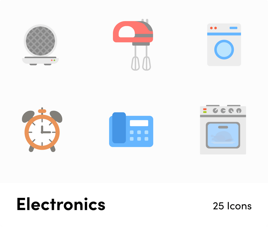 Electronics-Flat-Vector-Icons Icons Electronics Flat Vector Icons S02142203 powerpoint-template keynote-template google-slides-template infographic-template